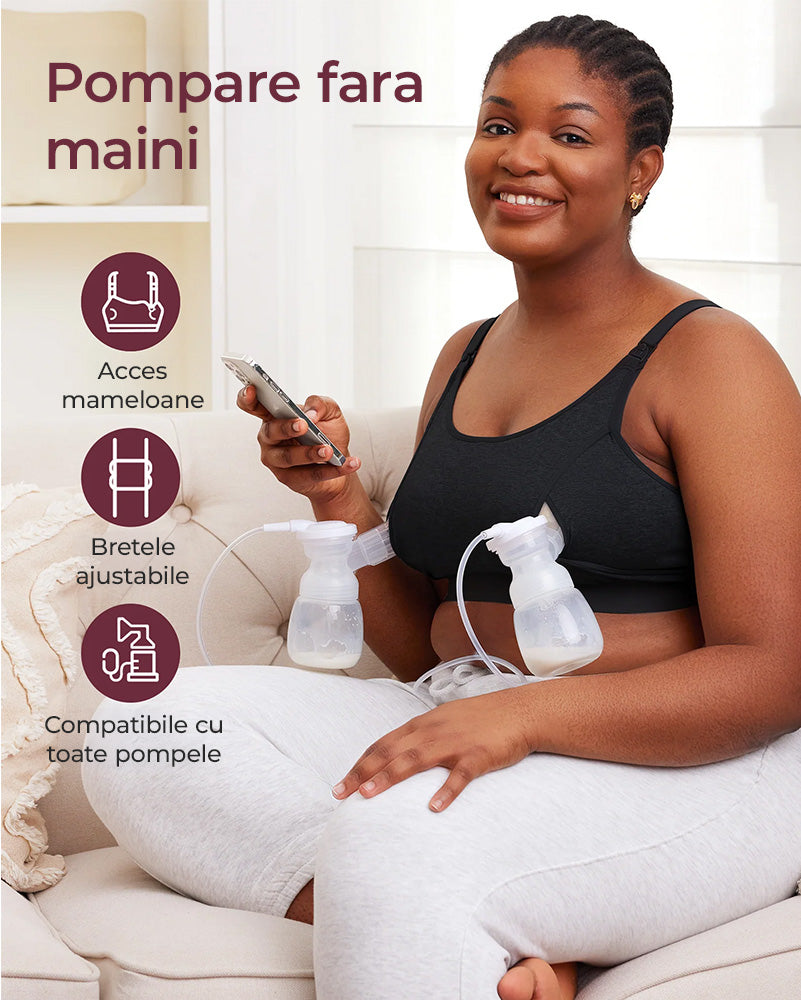 Sutien Alaptare si Pompare Hands-Free Momcozy YN08 Black M