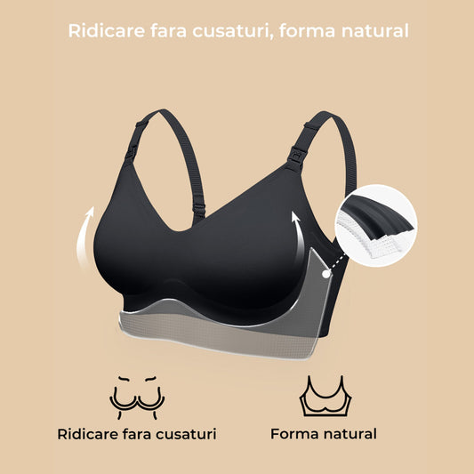 Sutien Alaptare Momcozy YN21 Black L - Wireless, Confort Premium și Acces Rapid