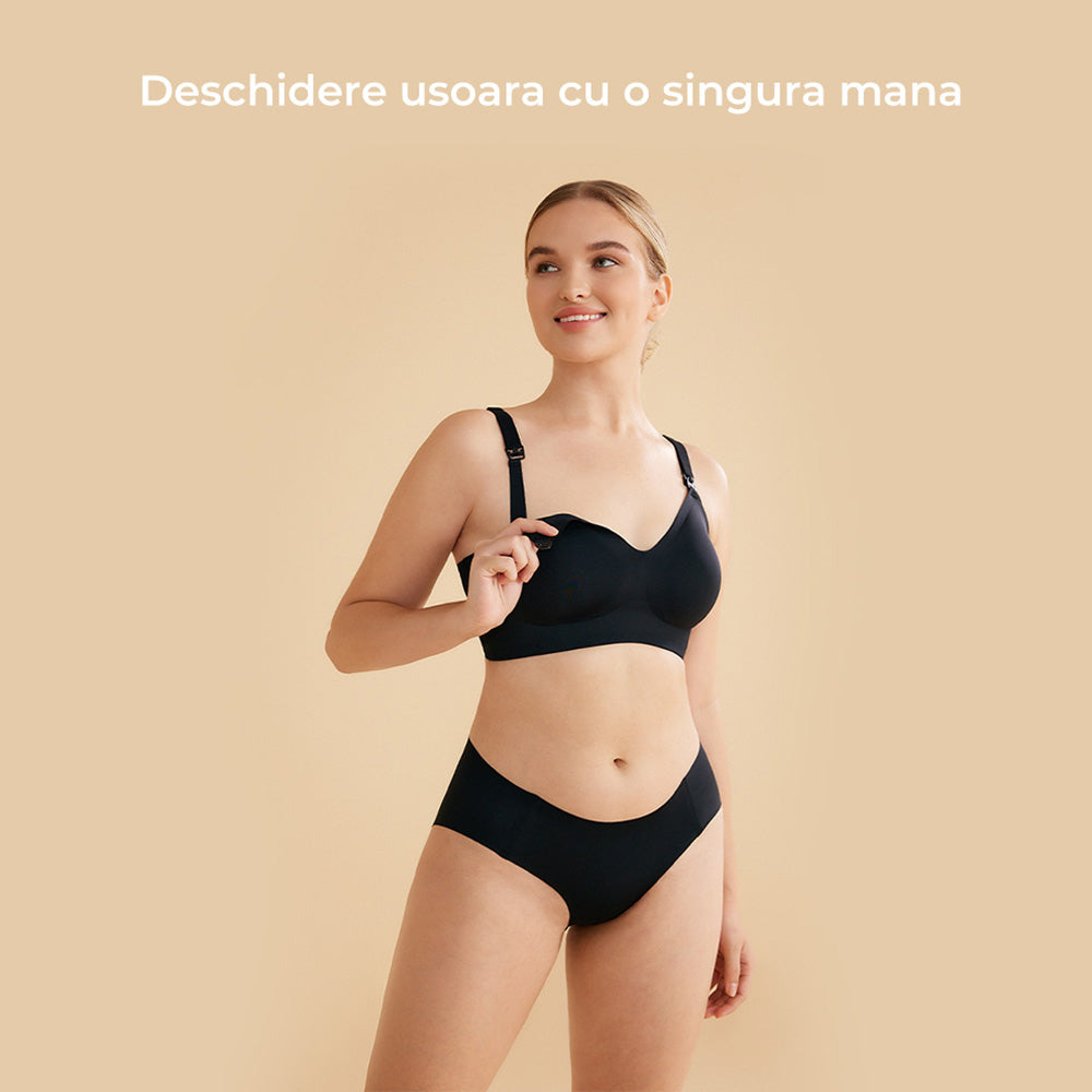 Sutien Alaptare Wireless Momcozy YN21 Black S