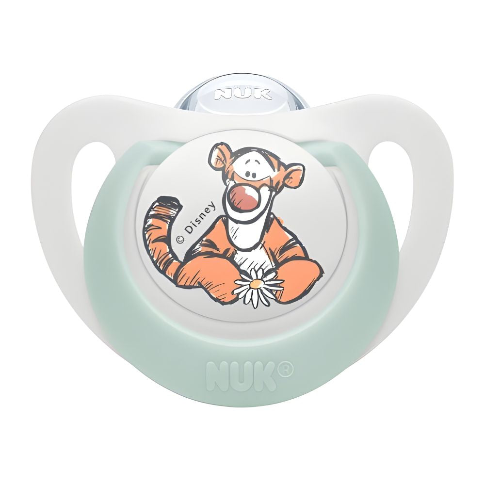 Suzetă Nuk Disney Winnie the Pooh Tigru Silicon M1 0-6 Luni Ortodontică