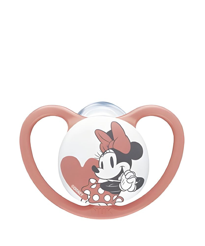 Set 2 Suzete Nuk Space Disney Mickey & Daisy Silicon M2 6-18 Luni Ortodontice cu Cutie