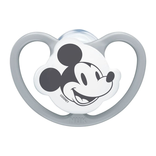 Suzetă NUK Space Disney Mickey Silicon 0-6 Luni Set 2 Bucăți Aerisire Extra-Largă