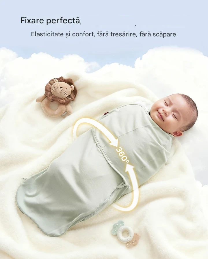 Pachet 2 buc Saculet infasare Swaddle 0-3 Luni 3.5-6.5 Kg – Serenity Momcozy