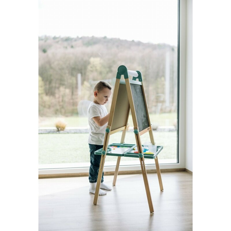 Tablita magnetica, Free2Play, 2 in 1, Cu litere si cifre , Din lemn, Conform cu standardul european de securitate EN71/123, 3 ani+, Multicolor