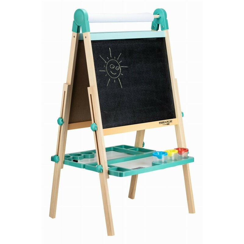 Tablita magnetica din lemn Free2Play Duo Play cu doua fete