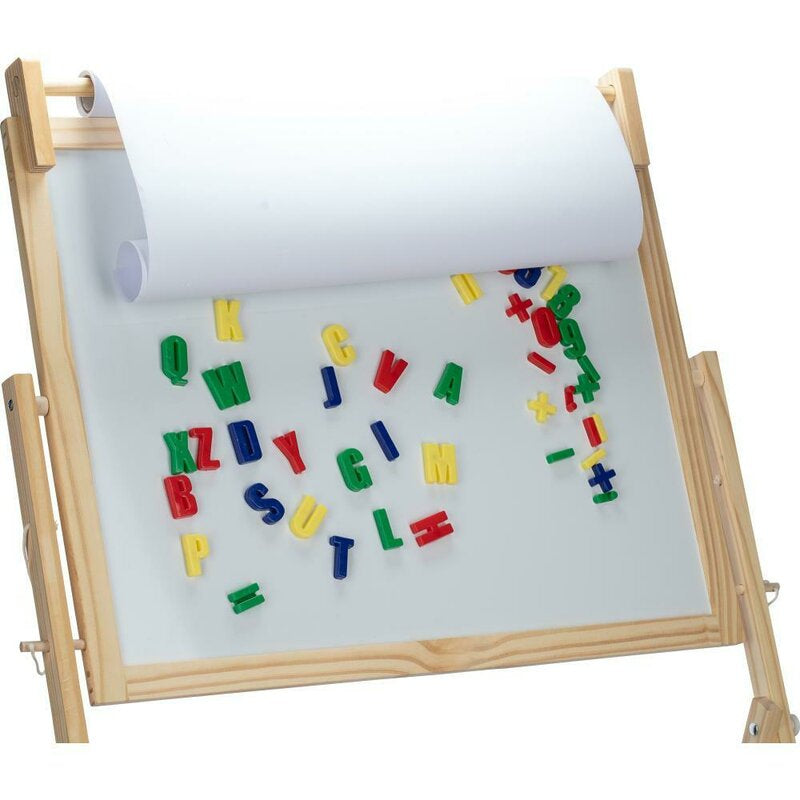 Tablita magnetica din lemn Free2Play 2 in 1 cu rola de hartie