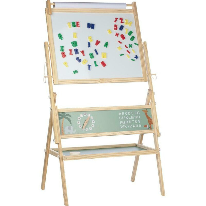 Tablita magnetica din lemn Free2Play 2 in 1 cu rola de hartie