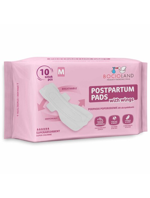 Tampoane absorbante postnatale, Bocioland, Ultra moi, 6 straturi, M, 10 buc