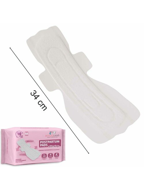 Tampoane absorbante postnatale, Bocioland, Ultra moi, 6 straturi, M, 10 buc