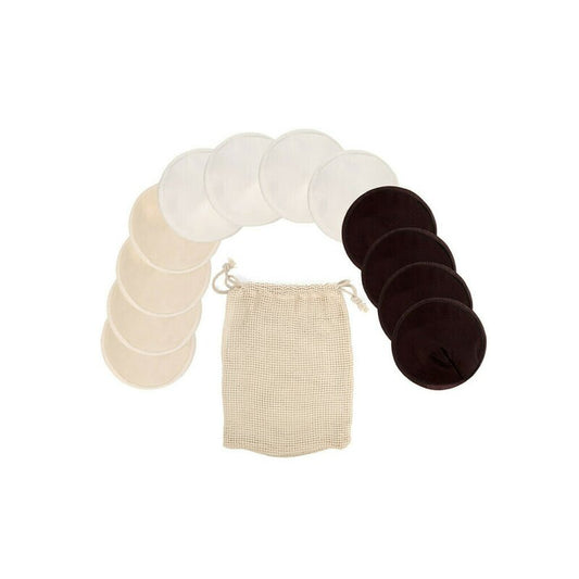 Tampoane de san refolosibile, Jane, 12 bucati, Cu saculet pentru spalare fascila, Masura M, Pentru cupele A, B si C