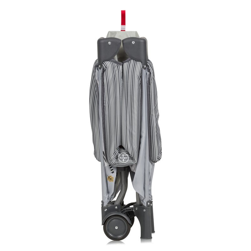 Tarc de joaca copii, Lionelo, Bonnie, Pana la 15 kg, 100 x 100 cm, Pliere compacta, Include geanta de transport, Din plasa, Cu intrare laterala cu fermoar, Cu roti, Cu salteluta din spuma, Conform cu EN12227, Gri deschis