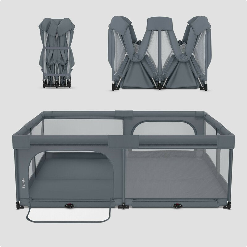 Tarc de joaca Lionelo Florence Easy Fold XL Grey Stone