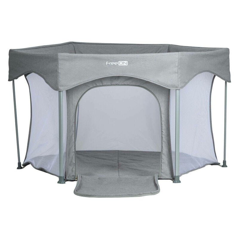 Țarc de joacă hexagonal FreeON 117 × 74 cm, gri – a doua imagine a produsului