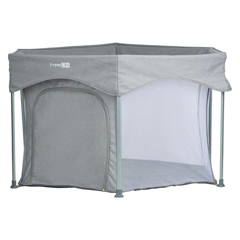 Țarc de joacă hexagonal FreeON 117 × 74 cm, gri – fotografia 4 a produsului