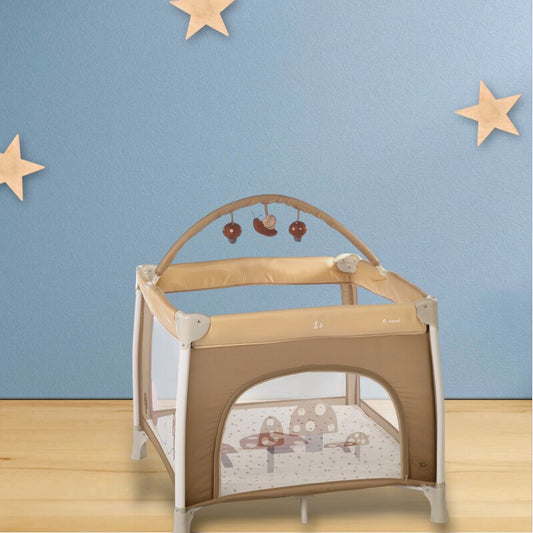 Tarc de joaca, Jane, Travel Fun, Cu arcada cu jucarii, Geanta de transport, 98x101x80 cm, Sesame