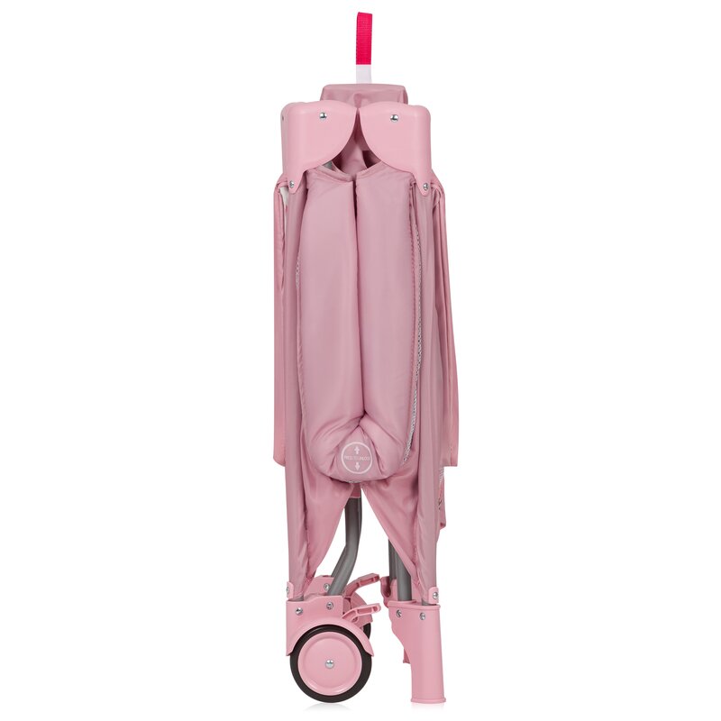 Tarc de Joaca Lionelo Mille Plus Pliabil 100x100 cm Roz cu Saltea T25