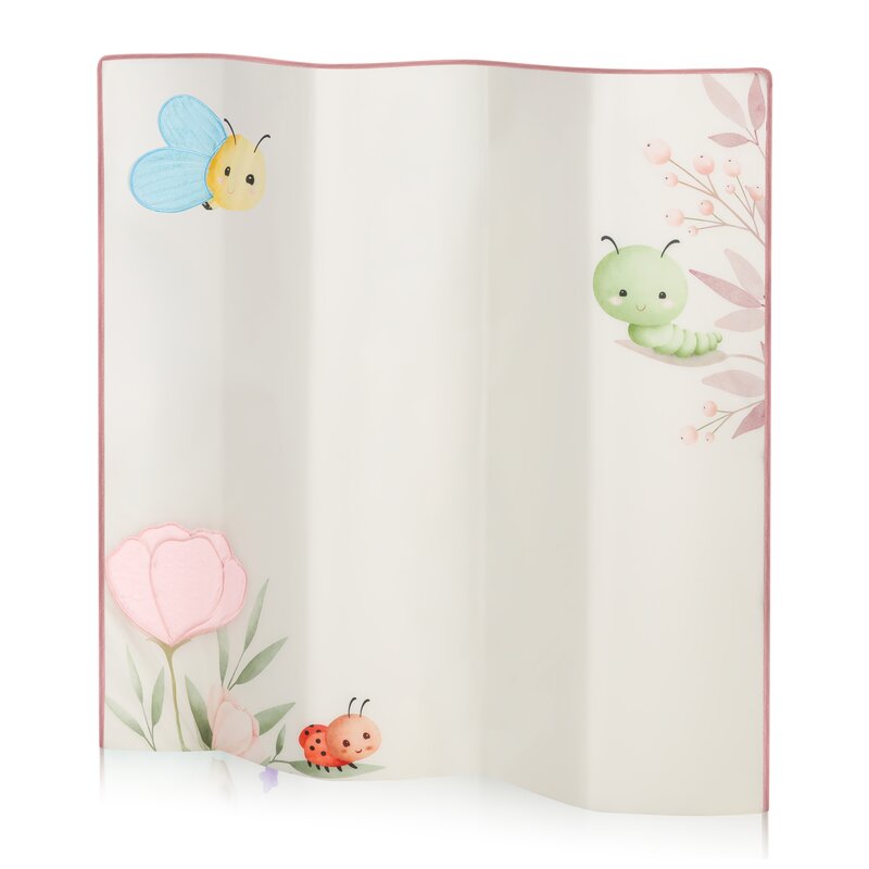 Tarc de Joaca Lionelo Mille Plus Pliabil 100x100 cm Roz cu Saltea T25