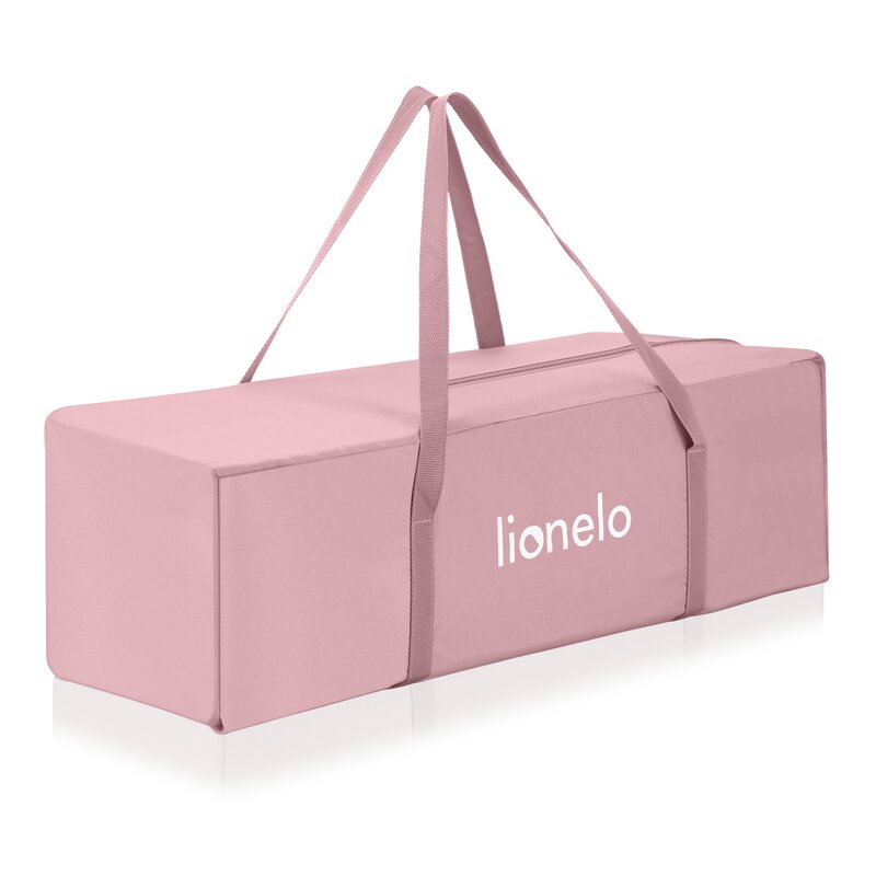 Tarc de Joaca Lionelo Mille Plus Pliabil 100x100 cm Roz cu Saltea T25