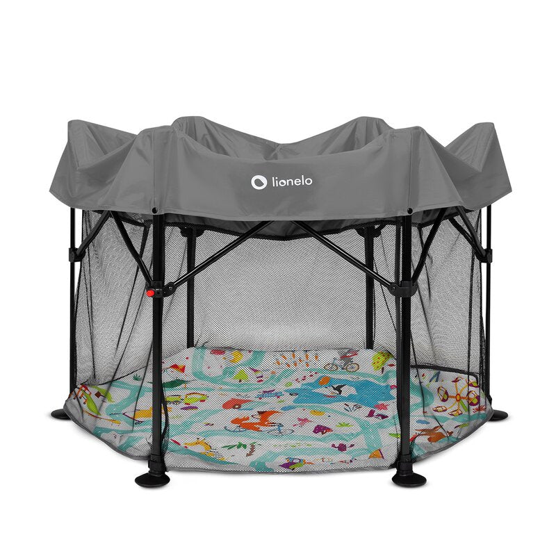 Tarc de joaca, Lionelo, Roel, Pliere ultra-compacta, Conform cu standardul europeane de securitate EN12227, Multicolor