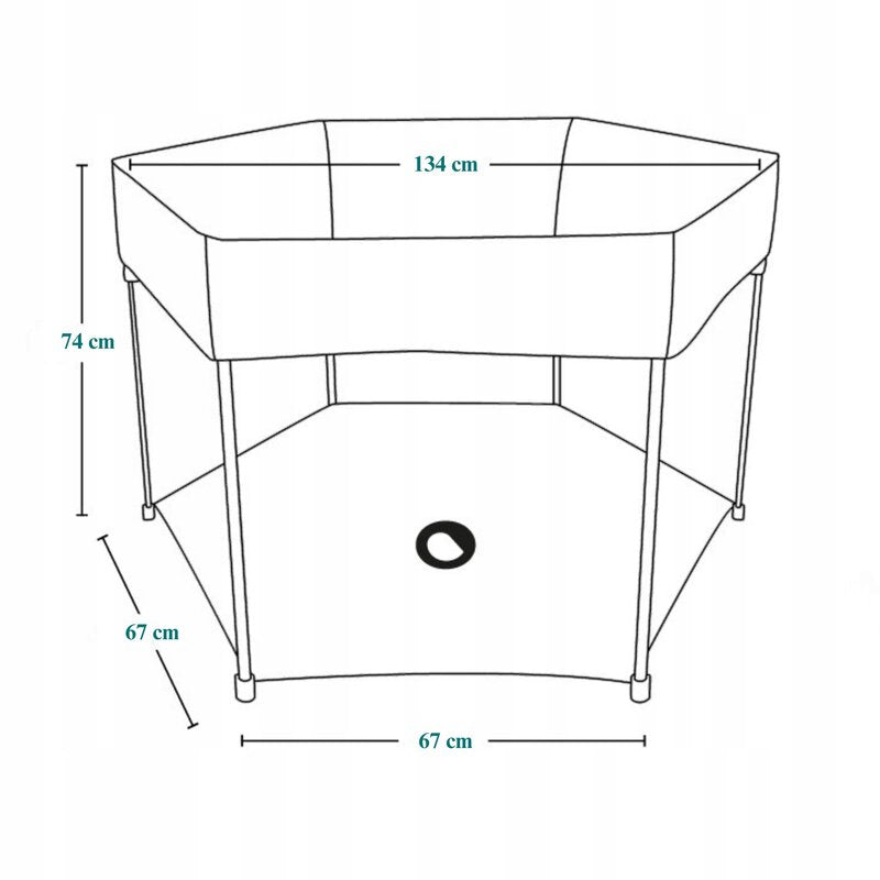 Tarc de joaca, Lionelo, Roel Plus, Pliere ultra-compacta, Sistem LockGuard impotriva plierii accidentale, Geanta de transport inclusa, Conform cu EN 12227:2010, 134x134x74 cm, 6 luni+, Multicolor