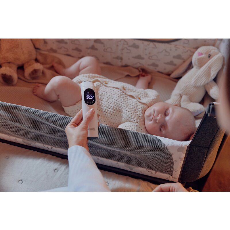 Termometru cu infrarosu fara contact Lionelo FeverScan, Alb