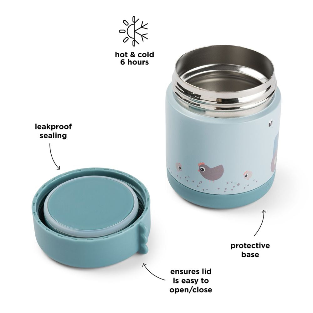 Termos alimente Done by Deer Tiny Farm Blue 300ml