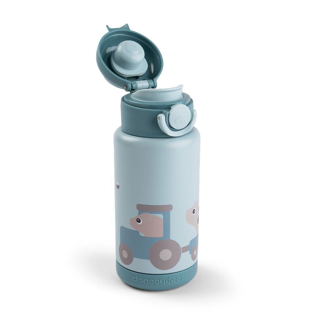 Termos Done by Deer 340 ml Tiny Farm Blue, imagine 2