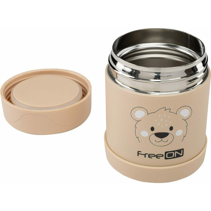 Termos alimente FreeON Beige Bear, bej – vedere generală