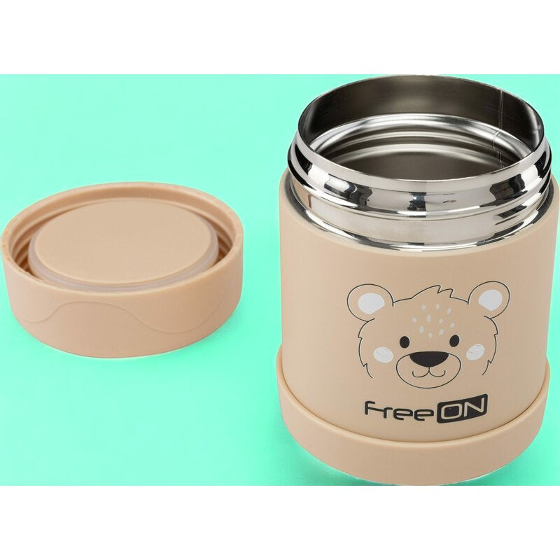 Termos alimente FreeON Beige Bear, bej – fotografia 3 a produsului