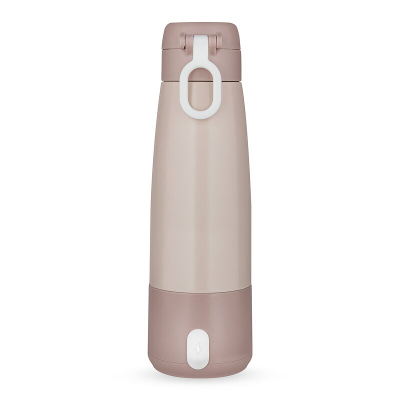 Termos inteligent cu incalzire Lionelo ThermUp Bottle 350 ml, Roz nude