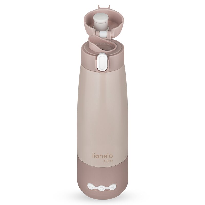 Termos inteligent cu incalzire Lionelo ThermUp Bottle 350 ml Roz nude, imagine 3