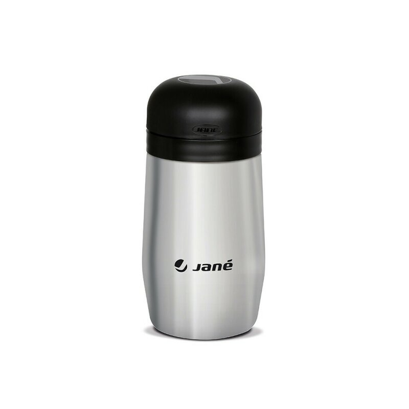 Termos, Jane, Din otel inoxidabil, 1000 ml, Fara BPA, Cu gentuta din izopren, Black