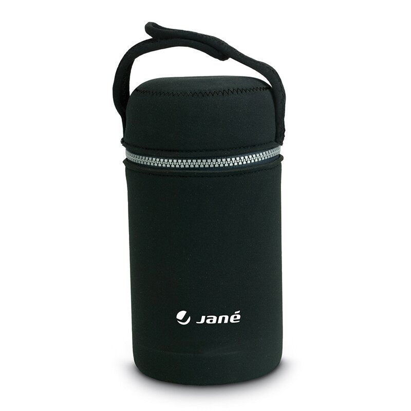 Termos, Jane, Din otel inoxidabil, 1000 ml, Fara BPA, Cu gentuta din izopren, Black