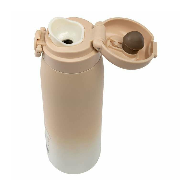 Termos lichide, FreeON, Din otel inoxidabil, Cu mentinere de temperatura de pana la 12 ore, 480 ml, Beige