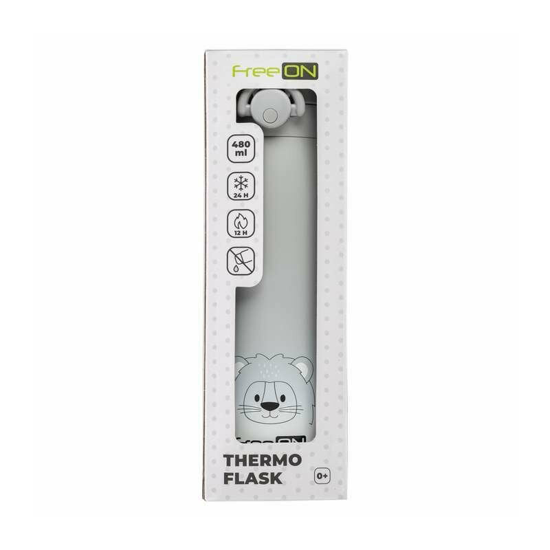 Termos lichide FreeON 480 ml, gri – fotografia 4 a produsului