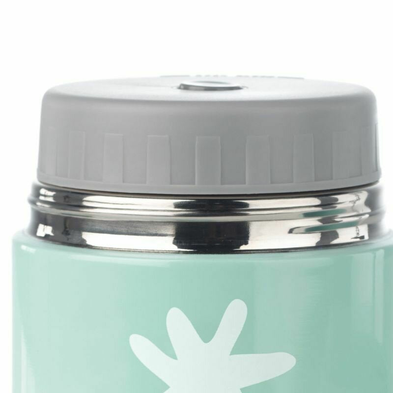 Termos mancare solida bebelusi, Jane, Din otel inoxidabil, 550 ml, Fara BPA, Cu gentuta din izopren, Mint