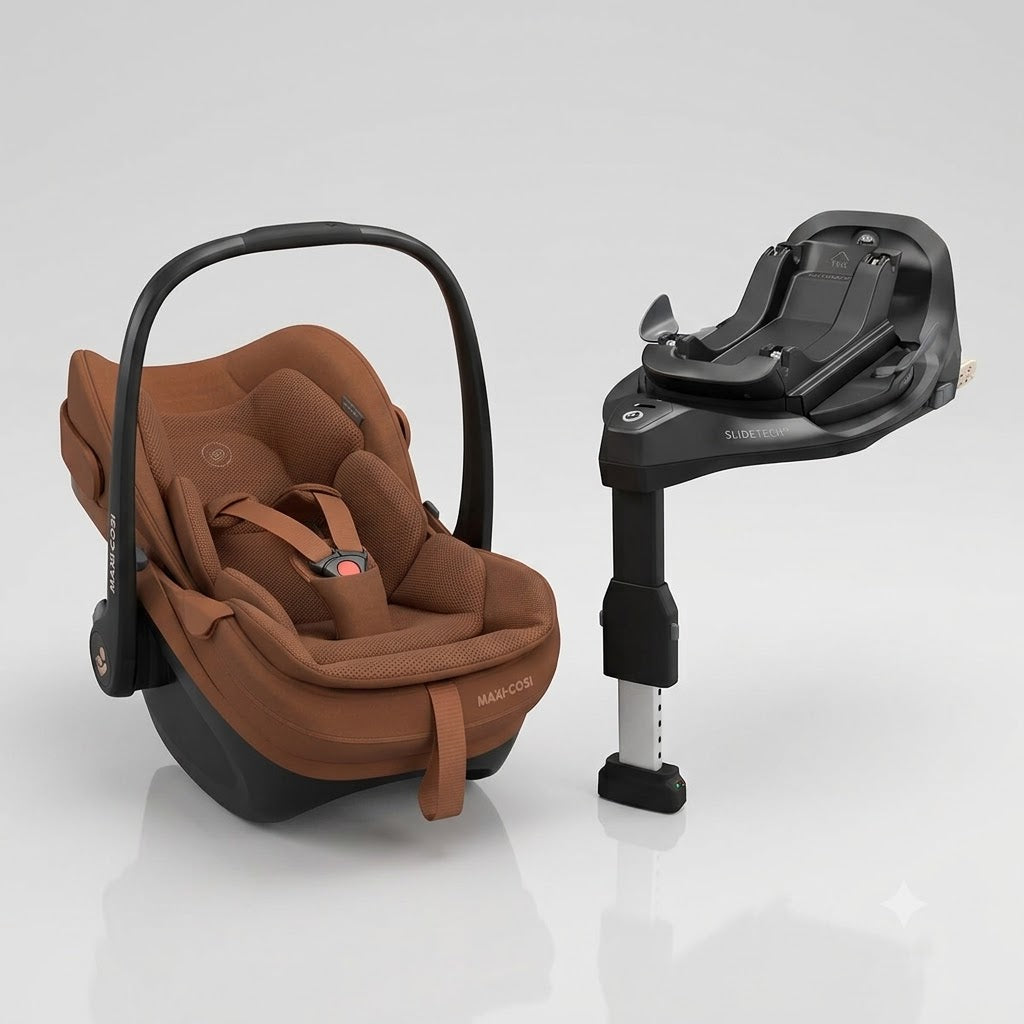 Pachet Bundle Scoica Auto Maxi-Cosi Pebble Slide Pro i-Size + Baza FamilyFix Slide Pro ISOFIX