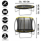 Trambulină cu plasă de siguranță Dunlop