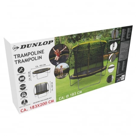 Trambulină cu plasă de siguranță Dunlop
