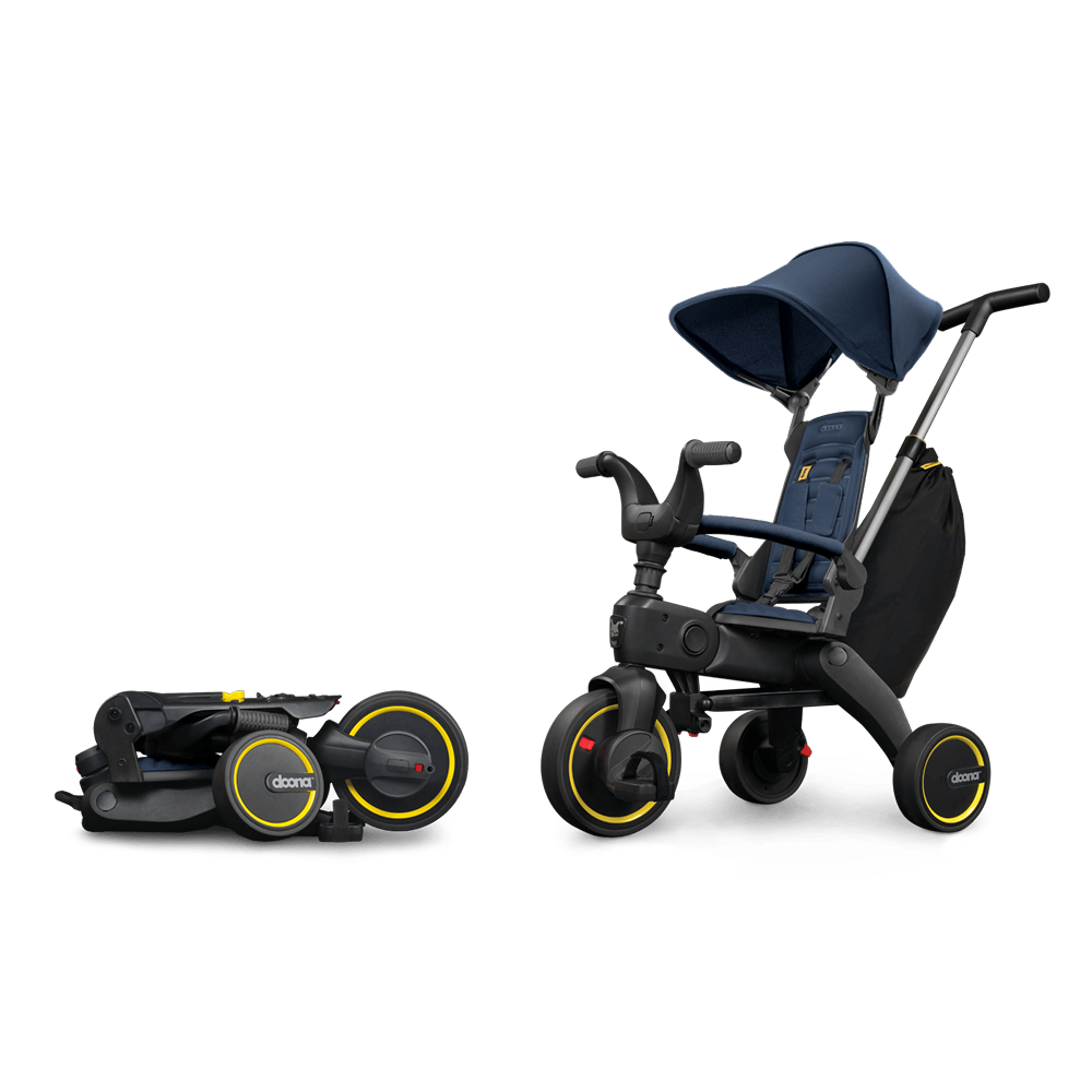 Tricicleta Pliabila Doona Liki Trike S3 Deep Blue Protectie UPF 50+