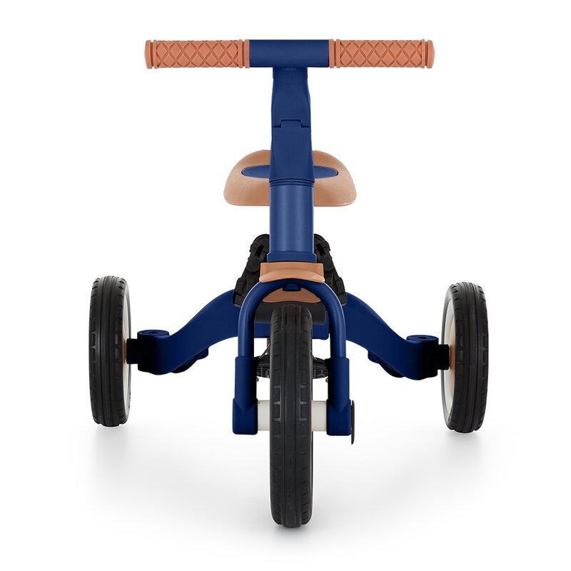 Tricicleta, Petite&Mars, Turbo, 5 in 1, Multifunctionala, Vehicul de impins, Bicicleta cu/fara pedale, Cu maner de ghidaj, Detasabil, Roti din cauciuc, Pana la 25 kg, 1.5-5 ani, Albastru