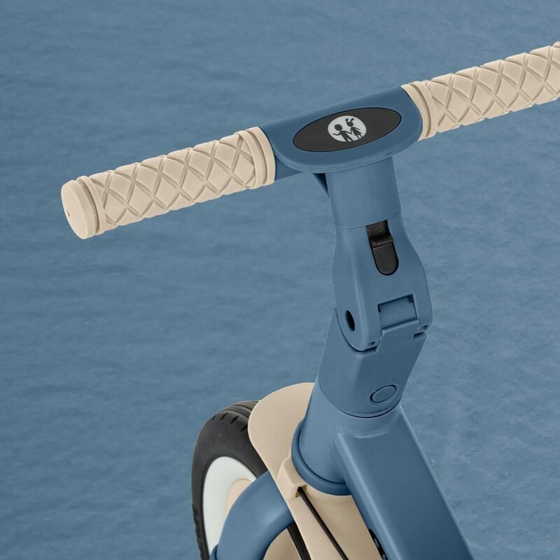 Tricicleta, Petite&Mars, Turbo, 5 in 1, Multifunctionala, Vehicul de impins, Bicicleta cu/fara pedale, Cu maner de ghidaj, Detasabil, Roti din cauciuc, Pana la 25 kg, 1.5-5 ani, Ocean Blue