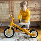 Tricicleta, Petite&Mars, Turbo, 5 in 1, Multifunctionala, Vehicul de impins, Bicicleta cu/fara pedale, Cu maner de ghidaj, Detasabil, Roti din cauciuc, Pana la 25 kg, 1.5-5 ani, Ocean Blue