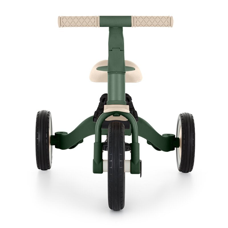 Tricicleta, Petite&Mars, Turbo, 5 in 1, Multifunctionala, Vehicul de impins, Bicicleta cu/fara pedale, Cu maner de ghidaj, Detasabil, Roti din cauciuc, Pana la 25 kg, 1.5-5 ani, Verde