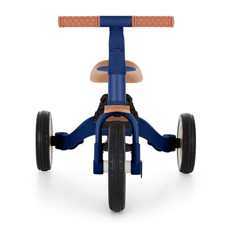 Tricicleta, Petite&Mars, Turbo, 5 in 1, Multifunctionala, Vehicul de impins, Bicicleta cu/fara pedale, Cu maner de ghidaj, Detasabil, Roti din cauciuc, Pana la 25 kg, 1.5-5 ani, Albastru