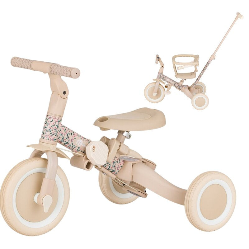 Tricicletă Petite&Mars Turbo 5 în 1 Pink Meadow - imagine 1
