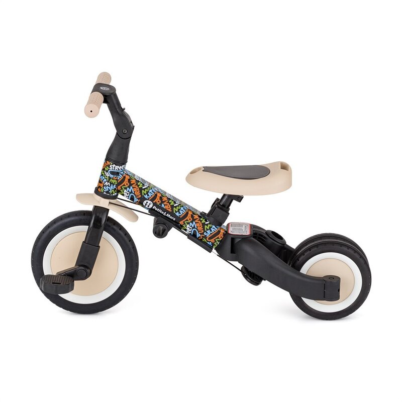 Tricicleta, Petite&Mars, Turbo, Editie limitata, 5 in 1, Multifunctionala, Vehicul de impins, Bicicleta cu/fara pedale, Cu maner de ghidaj, Detasabil, Roti din cauciuc, Pana la 25 kg, 1.5-5 ani, City Beat