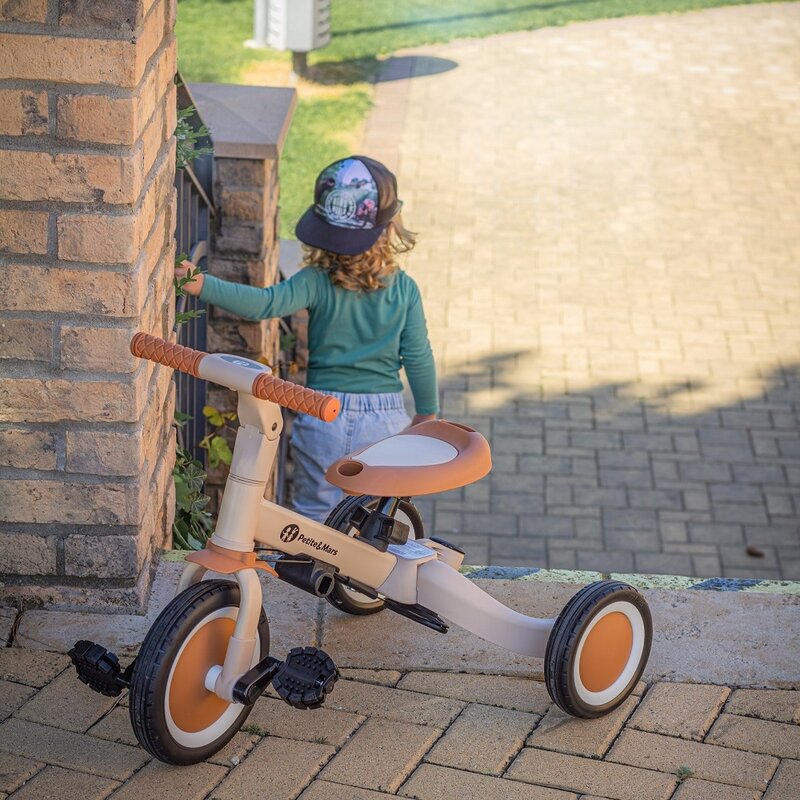 Tricicleta, Petite&Mars, Turbo, Editie limitata, 5 in 1, Multifunctionala, Vehicul de impins, Bicicleta cu/fara pedale, Cu maner de ghidaj, Detasabil, Roti din cauciuc, Pana la 25 kg, 1.5-5 ani, City Beat