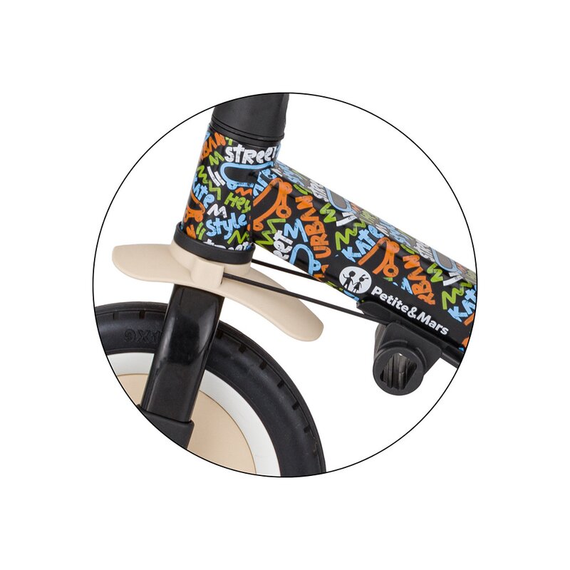 Tricicleta, Petite&Mars, Turbo, Editie limitata, 5 in 1, Multifunctionala, Vehicul de impins, Bicicleta cu/fara pedale, Cu maner de ghidaj, Detasabil, Roti din cauciuc, Pana la 25 kg, 1.5-5 ani, City Beat