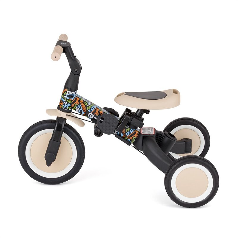 Tricicleta, Petite&Mars, Turbo, Editie limitata, 5 in 1, Multifunctionala, Vehicul de impins, Bicicleta cu/fara pedale, Cu maner de ghidaj, Detasabil, Roti din cauciuc, Pana la 25 kg, 1.5-5 ani, City Beat